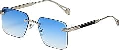 Rimless Sunglasses for Men & Women Cartier Sunglasse, UV400 Protection, cooling glas for men نظارات شمسية رجالي Sun Glas for Men & Women - Amazon.ae Price Tracker