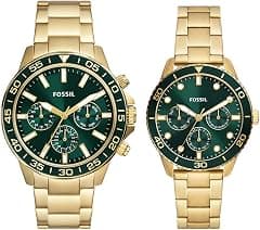 Fossil His and Hers Multifunction Gold-Tone Stainless Steel Watch - BQ2754SET - Amazon.ae Price Tracker