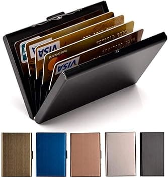 EASTNIGHTS Credit Card Holder Stainless Steel Credit Card Case Metal ID Card Holder RFID Wallets Business Card Holder for Women or Men - Amazon.ae Price Tracker