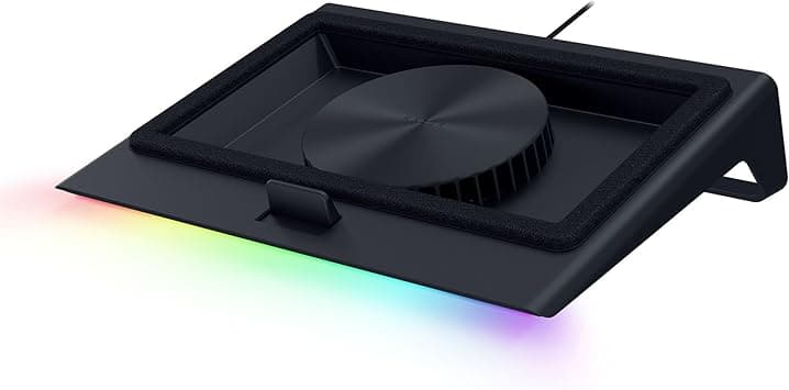 Razer Laptop Cooling Pad: Adaptive Smart - Intelligent Fan Control - Airtight Pressure Chamber - Fits Most Laptops & Macbooks 14” to 18" - Preset & Custom Fan Curves - 3 Port USB Type A - Chroma RGB - Amazon.ae Price Tracker