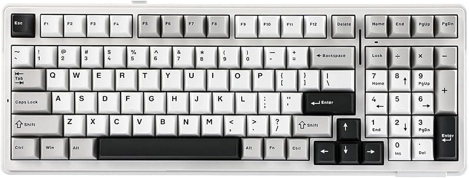 EPOMAKER x AULA F99 Wireless Mechanical Keyboard, Hot Swappable Gasket Custom Gaming Keyboard with Five-Layer Padding, Bluetooth/2.4GHz/USB-C, 8000mAh Battery (White Grey, Graywood V3 Switch) - Amazon.ae Price Tracker
