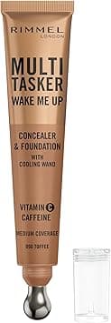 Rimmel Multi-Tasker Wake Me Up, 90 Toffee, Concealer & Foundation, Brightens, Corrects, Buildable Coverage, Radiant Finish, Vegan Formula, 20ml - Amazon.ae Price Tracker