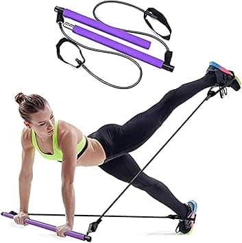 Pilates Bar Kit with Resistance Bands Yoga Pilates Exercise Stick Portable Muscle Toning Bar for Home Gym Workout - Amazon.ae Price Tracker