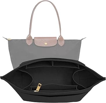 Purse Organizer Insert for Longchamp Le Pliage M Handbag Insert Felt Long Champ Tote Bag Organizer Insert with Cup (Black, Medium) - Amazon.ae Price Tracker