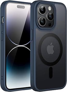 JETech Magnetic Case for iPhone 14 Pro 6.1-Inch Compatible with MagSafe, Translucent Matte Back Slim Shockproof Phone Cover (Storm Blue) - Amazon.ae Price Tracker