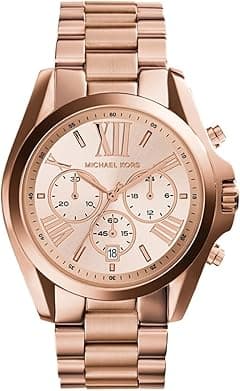 Michael Kors Bradshaw Women's Watch, Stainless Steel Chronograph Watch for Women with Steel or Leather Band - Amazon.ae Price Tracker