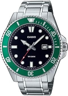 Casio Men's Dive Watch - MDV-107D-3AVDF Multicolor Dial, Silver Band - Amazon.ae Price Tracker