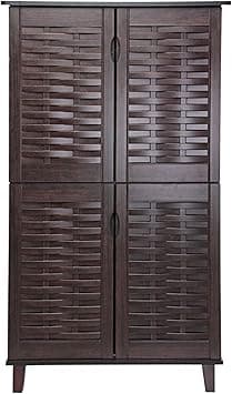 Wooden Shoe Cabinet, Dark Brown - Amazon.ae Price Tracker