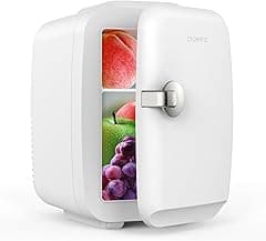 CROWNFUL Mini Fridge, 4 Liter/6 Can Portable Cooler and Warmer Personal Fridge for Skin Care, Cosmetics, Food, Great for Bedroom, Office, Car, Dorm, ETL Listed (White) - Amazon.ae Price Tracker