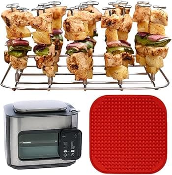 INFRAOVENS Ninja Combi 14 in 1 Multi-Cooker Oven Air Fryer Holder & Accessories Sfp 701 With Reusable Silicone Coating, Air Skewer, Barbecue Rib Skewers - Amazon.ae Price Tracker