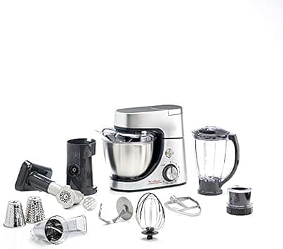 MOULINEX Kitchen Machine | Masterchef Gourmet Kitchen Machine | 1100 W | Silver | Stainless Steel/Plastic | 2 Years Warranty | QA513D27 - Amazon.ae Price Tracker