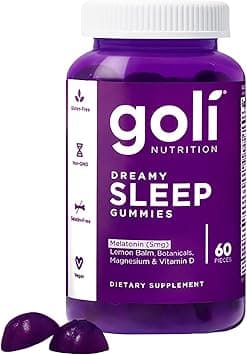 Goli Dreamy Sleep Gummy - 60 Count - Melatonin, Vitamin D, Magnesium, and Lemon Balm Extract - Gelatin-Free, Gluten-Free, Vegan & Non-GMO 1 - Amazon.ae Price Tracker