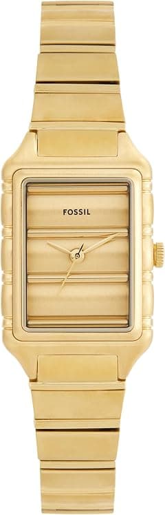 Fossil Women's Raquel Three-Hand Gold-Tone Stainless Steel Watch, Gold, Modern - Amazon.ae Price Tracker