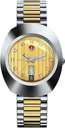Rado Men's Gold Dial Color Metal Strap Watch R12408633, Yellow - Amazon.ae Price Tracker
