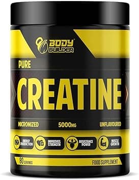 Body Builder Creatine Monohydrate, 5000mg - 100% Micronized Creatine, 5g High Purity Creatine per Serving, Vegan, Enhancing Energy, Strength & Muscle Growth for Men & Women (80 Servings, unflavored) - Amazon.ae Price Tracker