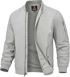 TBMPOY Mens Lightweight Bomber Jackets Light Windbreaker Jacket for Men Spring Track Jacket Casual Stylish Work Coats - Amazon.ae Price Tracker