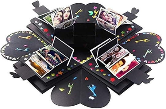 Surprise Explosion Gift Box, Hexagon 5 Layer 6 Sided Innovative DIY Photo Album Paper Birthday Gift Photo Album Memory Scrapbook, Wedding Box (Style-2) - Amazon.ae Price Tracker
