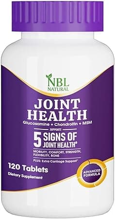 NBL Natural Advanced Glucosamine Chondroitin MSM Joint Support Supplement, Supports Mobility Comfort Strength Flexibility & Bone - 120 Tablets - Amazon.ae Price Tracker