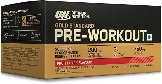 Optimum Nutrition (ON) Gold Standard Pre-Workout- 142.5g/15 single serve packs (Fruit Punch Flavor), For Energy, Focus, Power, Endurance & Performance - Amazon.ae Price Tracker