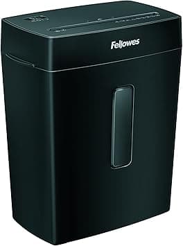 Fellowes Paper Shredder for Home Use - 8 Sheet Cross Cut Paper Shredder for Home and Personal Use - Home Shredder with 15 Litre Bin - Powershred FS-8C - Security Level P4 - Black - Exclusive to Amazon - Amazon.ae Price Tracker