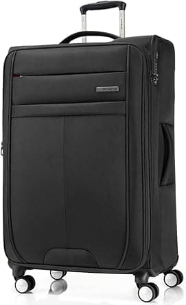 Samsonite Synch Suitcase, 4 Spinner Wheels, 100% Polyester, Spacious Interior|Expandable|Wet Pouch|TSA Lock|Inner Mesh Pocket - 3 Years International Warranty - Amazon.ae Price Tracker