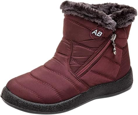 Women Snow Boots Winter, Ladies Solid Ankle Short Boots Waterproof Footwear Warm Shoes - Amazon.ae Price Tracker