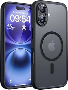 TOCOL for iPhone 16 Case Magnetic 6.1-inch, Upgraded Camera Protection, Compatible with MagSafe, Military Grade Shockproof, Anti-Scratch Non-Slip Matte Translucent Phone Cover, Black - Amazon.ae Price Tracker