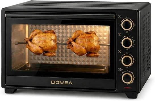 DOMEA 48L Toaster Oven with Rotisserie & Convection, 2000W Electric Countertop Oven, 60-Minute Timer, Adjustable Temperature 100-250°C, Bake Tray & Wire Rack Included for Baking, Roasting & Grilling - Amazon.ae Price Tracker