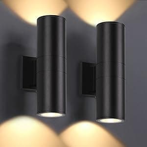Outdoor Wall Lights 2Pack, Integrated LED Cylinder Up Down Lights, 12W 2700K Modern Aluminum Outdoor Light, Waterproof Exterior Wall Light for Porch Patio Door - Amazon.ae Price Tracker
