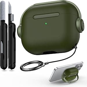 R-fun for AirPods 3rd Generation Case with Secure Lock, Music Headset Earphone Protective Case Cover with Cleaning Kit Compatible with for AirPods 3 2021 Charging case-Olive - Amazon.ae Price Tracker