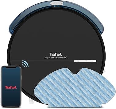 TEFAL Robot Vacuum Cleaner | X-Plorer Series 60 | Smart Navigation | Ultra Thin and Compact | 4 in 1 Cleaning Action | Aqua Force Mop| WiFi and Voice Assistant Compatible| 2 Years Warranty | RG7445HO - Amazon.ae Price Tracker