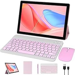 Tablet 10 Inch Android 14 Tablets 2 in 1 Tablet With Keyboard 64GB+8GB RAM 10.1" Tablets 8MP Camera 6000mAh Battery, Include Keyboard/Mouse/ Case/ Stylus Pen/Bluetooth Wifi-6 Tab Pink/Girl Tablet PC - Amazon.ae Price Tracker
