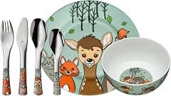 WMF Waldfreunde Children's Cromargan Polished Stainless Steel Cromargan Cromargan Cromargan 6-Piece Cromargan Dishwasher-Safe Set - Amazon.ae Price Tracker
