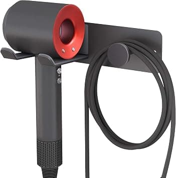 FLE Hair Dryer Holder Wall Mounted, New Upgrade Stainless Steel Self Adhesive Blow Dryer Holder Rack for Dyson Supersonic Hair Dryer,Black - Amazon.ae Price Tracker