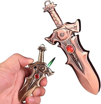Cool Stuff Dragons Swords Metal Custom Lighter, Unique Gifts for Men Fireplace Candles Camping BBQ,Reusable & Inflatable Torch Lighters, Suitable for Boys & Men(No Gas)(Red Copper) - Amazon.ae Price Tracker