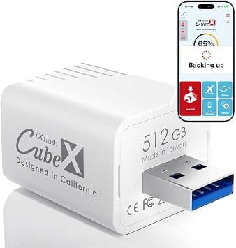 iXflash Cube 512GB Photo Storage Device Apple MFi Certified USB Type A for iPhone & iPad, Auto Backup Photos & Videos - Amazon.ae Price Tracker