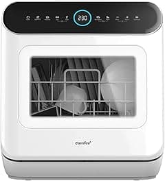 COMFEE' Mini Dishwasher Countertop Dishwasher 3 Place Settings 6 Programs, Freestanding, Touch Control, LED Display, Delay Start and Off-peak Wash Function - White - Amazon.ae Price Tracker