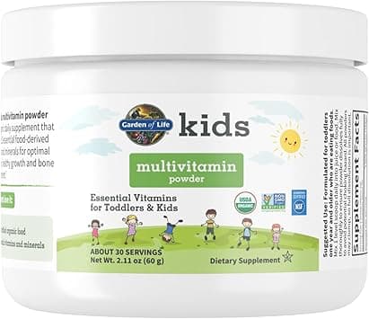 Garden of Life Kids Multivitamin Powder, Daily Vitamins and Minerals for Toddlers & Kids - Organic Toddler Multi Powder with 15 Vitamin C, D3, Zinc for Healthy Growth - Gluten Free - 30 Day Supply - Amazon.ae Price Tracker