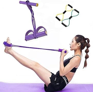 Pedal Resistance Band, 4 Tube Pedal Ankle Puller Multi-Function Leg Tummy Training Foot Sit-Up Pedal Elastic Pull Rope Fitness Equipment,for Abdomen, Arm, Suitable Yoga Stretching Slimming Training - Amazon.ae Price Tracker