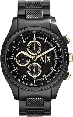 Armani Exchange Ion Plated Men's Black Dial Stainless Steel Band Watch - AX1604 - Amazon.ae Price Tracker
