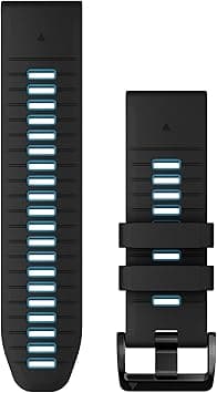GARMIN QUICKFIT 26 WATCH BANDS BLACK/CIRRUS BLUE SILICONE BAND - Amazon.ae Price Tracker