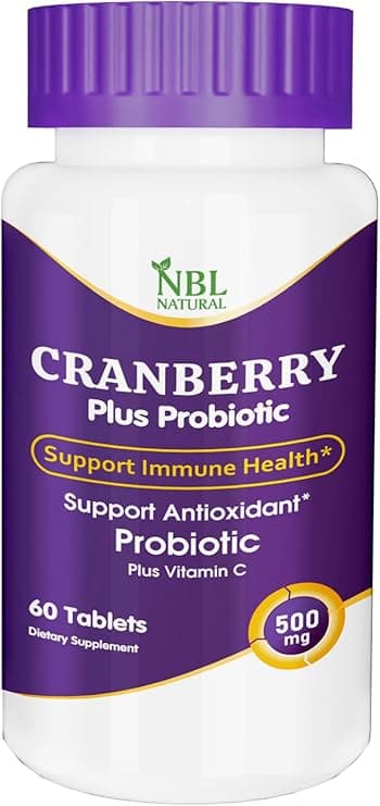 NBL Natural Cranberry Plus Probiotic Supplement, 60 Tablets, with Vitamin C - Amazon.ae Price Tracker