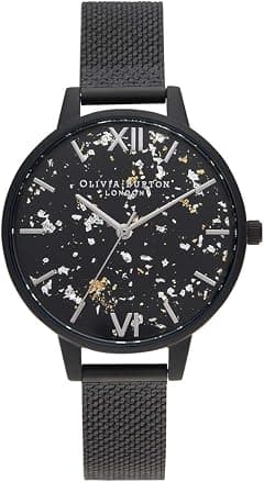 Olivia Burton Womens Celestial Quartz Basic, Black & Black Resin & Gold & Silver Glitter, One Size - Amazon.ae Price Tracker