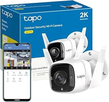 Tapo 2K Outdoor Security Camera, Motion Detection, IP66 Weatherproof, Built-in Siren, 2-way Audio, 3MP, Night Vision, Cloud &SD Card Storage, Works with Alexa & Google Home (Tapo C310) - Amazon.ae Price Tracker