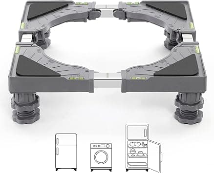 Nefish Adjustable Mini Fridge Stand with 4 Strong Feet, Universal Washing Machine, Washer and Dryer Base, Multifunctional Appliance Base (Gray) - Amazon.ae Price Tracker
