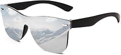 FEISEDY Womens Sunglasses Trendy Mirrored One Piece Lens Men Reflective Sun Glasses B4114 - Amazon.ae Price Tracker