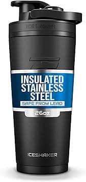 Ice Shaker 26 Oz, Stainless Steel Protein Shaker, As Seen on Shark Tank, Reusable, Gym Water Bottle, Black - Amazon.ae Price Tracker
