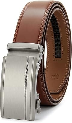 28"-60"Men's Leather Ratchet Dress Belt Big And Tall With Automatic Buckle - Amazon.ae Price Tracker