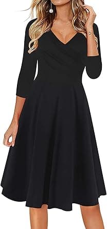 oxiuly womens V-neck Cap Sleeve Floral Stretchy Swing Dress Classic - Amazon.ae Price Tracker