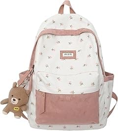 2023 Cute Preppy Bag Floral Printed Kawaii Backpack Cottagecore Aesthetic Backpack Laptop Daypack - Amazon.ae Price Tracker
